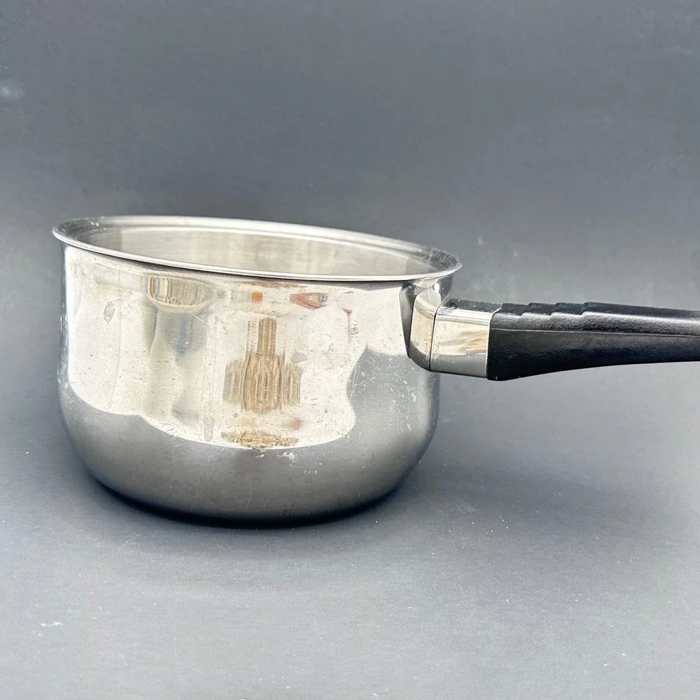 Double Boiler Insert 6in Silver Stainless Steel Pour Spout No Lid